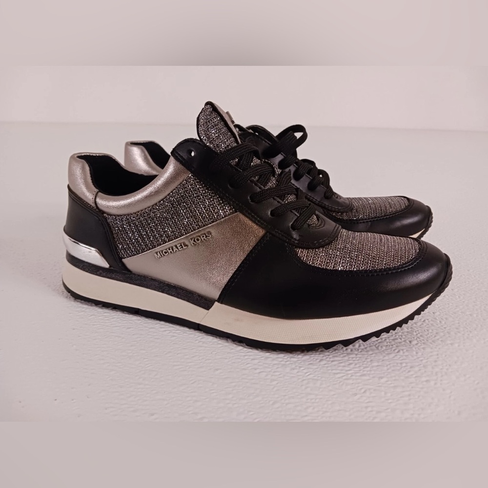 Michael Kors Women's Black and Metallic Sneakers